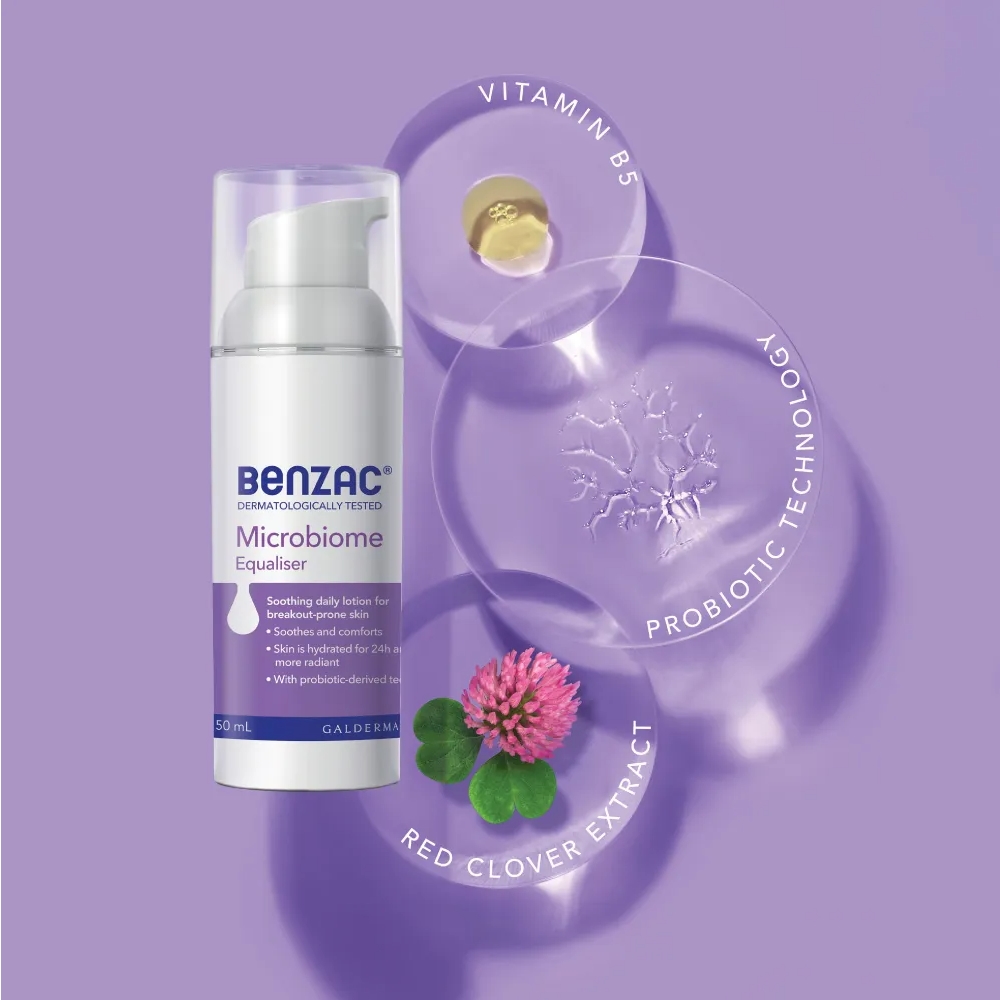 Benzac Microbiome Equaliser 50 ml. เบนแซค ไมโครไบโอม อีควอไลเซอร์ 50 มล. LAB Live Healthy